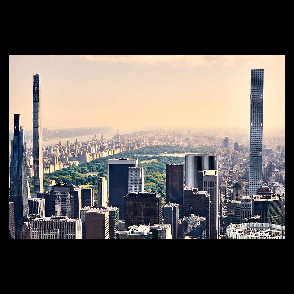 Vista del Central Park, el río Hudson y las torres del centro de negocios