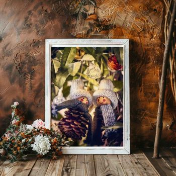 Cuadro vertical con Fotografia Navideña de Autor